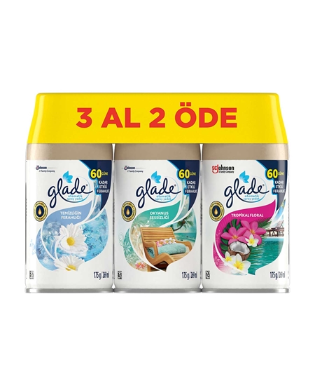 Picture of Glade Refill Air Freshener Triple Pack of 269 ML - Clean Linen / Ocean Escape / Cool Clean