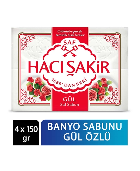 Picture of Hacı Şakir Banyo Sabunu 4x150 gr Gül