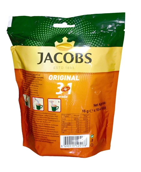 Picture of Jacobs 3'ü 1 Arada Kahve 16 gr 10'lu Paket