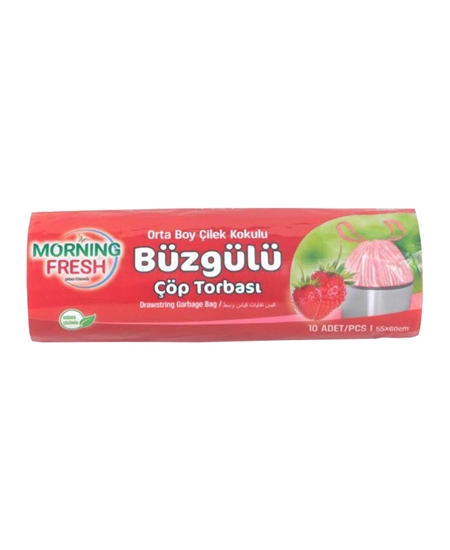 morning fresh, morning fresh büzgülü çöp poşeti, çöp poşeti, büzgülü çöp poşeti, kokulu çöp poşeti, çilek kokulu çöp poşeti, orta boy çöp poşeti