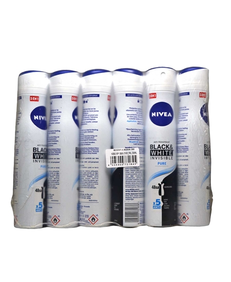 Picture of Nivea Deodorant 200 ml Women Black & White Invisible Pure