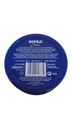 nivea, niveya, nivea krem, nivea klasik krem, nivea nemlendirici krem, nemlendirici krem, el kremi, cilt kremi, Nivea Creme Metal Kutu 250 ml fiyat, Nivea Creme Metal Kutu 250 ml satın al