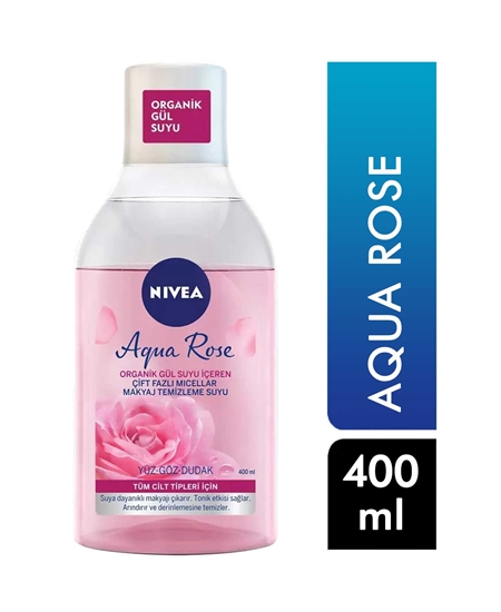 Picture of Nivea Micellair Makeup Cleansing Water with 400 ml Rose Water Dual Phase