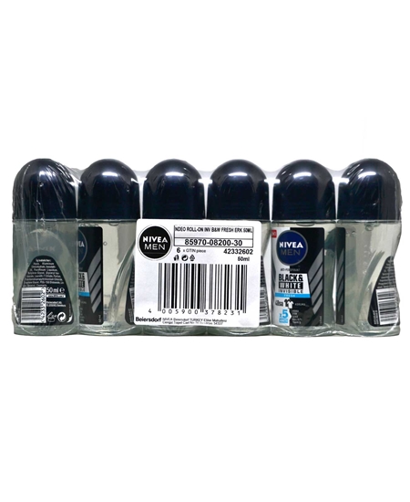 Picture of Nivea Men Roll On Men 50 ml Invisible Black & White Fresh