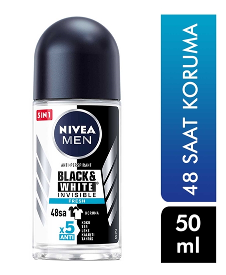 Picture of Nivea Men Roll On Men 50 ml Invisible Black & White Fresh