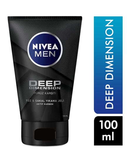 Picture of Nivea Men Facial Cleansing Gel 100ml Deep Dimension