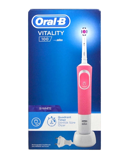 Picture of Oral B Rechargeable Toothbrush Vitality 100 3D Pink&White