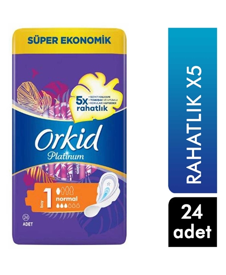 Picture of Orkid Platinum Hijyenik Ped Normal Tekli Paket 24 Ped