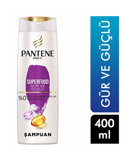 Picture of Pantene Shampoo Superfood 400 ml  Bushy & Strong