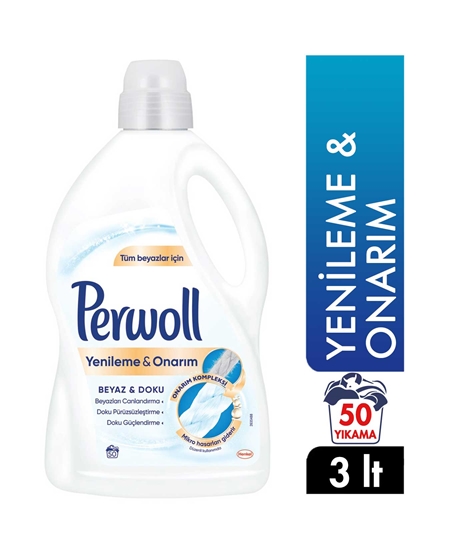 Picture of Perwoll Liquid Laundry Detergent Renovation & Reparative 50 Wash - 3 L