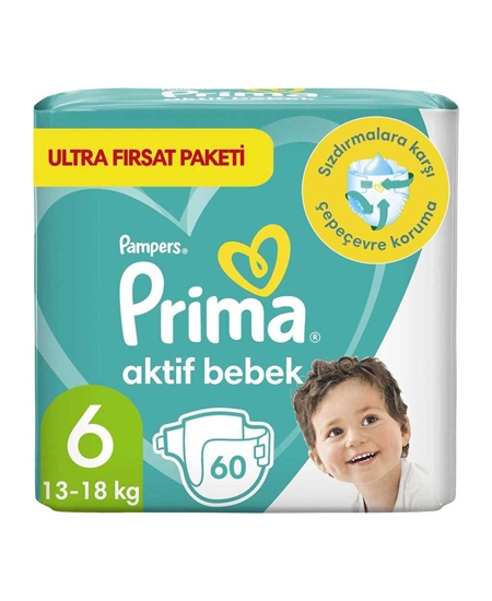 Picture of Prima Aktif Bebek Bezi Ultra Fırsat Paketi No:6 60'lı