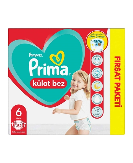 Picture of Prima Külot Bebek Bezi Extra Large Fırsat Paketi No:6 52'li