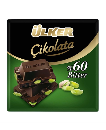 Picture of ÜLKER ÇİKOLATA KARE ANTEP FISTIKLI BİTTER 65 gr 6lı