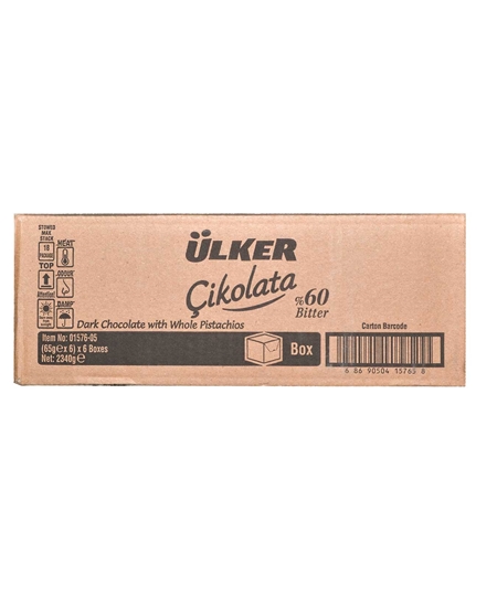 Picture of ÜLKER ÇİKOLATA KARE ANTEP FISTIKLI BİTTER 65 gr 6lı