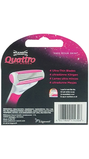 Picture of Wilkinson Sword Quattro  For Women Refill Razor Blade 3's