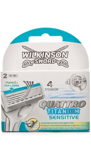 Picture of Wilkinson Sword Quattro Titanium Sensitive Refill Razor Blade 2's