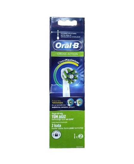 Picture of Oral-B Rechargeable Toothbrush Replacement Head 2's Cross Action