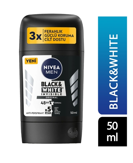 Picture of Nivea Stick 50 ml Erkek Black & White Invisible