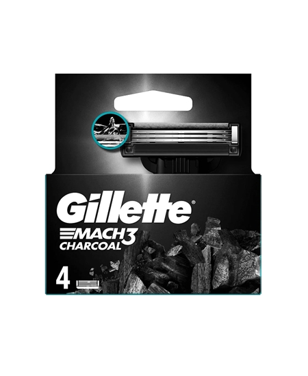Picture of Gillette Mach3 Charcoal Refill Razor Blade 4's