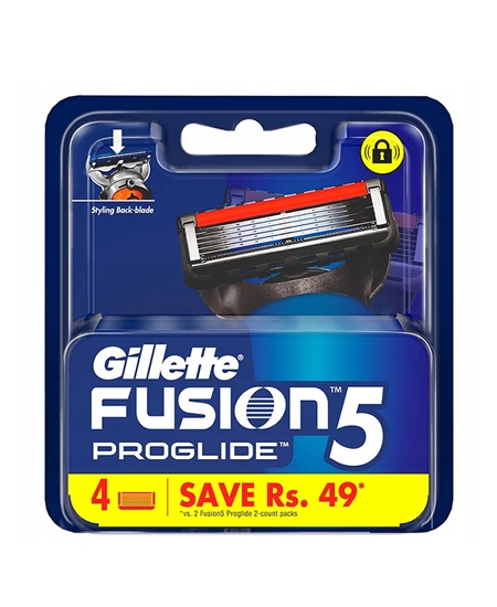 Picture of Gillette Fusion5 Proglide Refill  Razor Blade 4's + Fusion5 Proglide Flexball 1UP Shaving Razor Father's Day Special Set